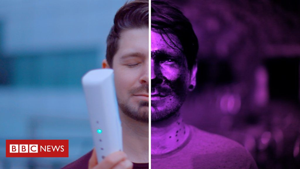 Chris Fox photographed by a UV camera